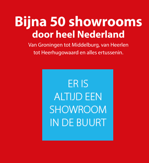 Bijna 50 showrooms door heel NL
